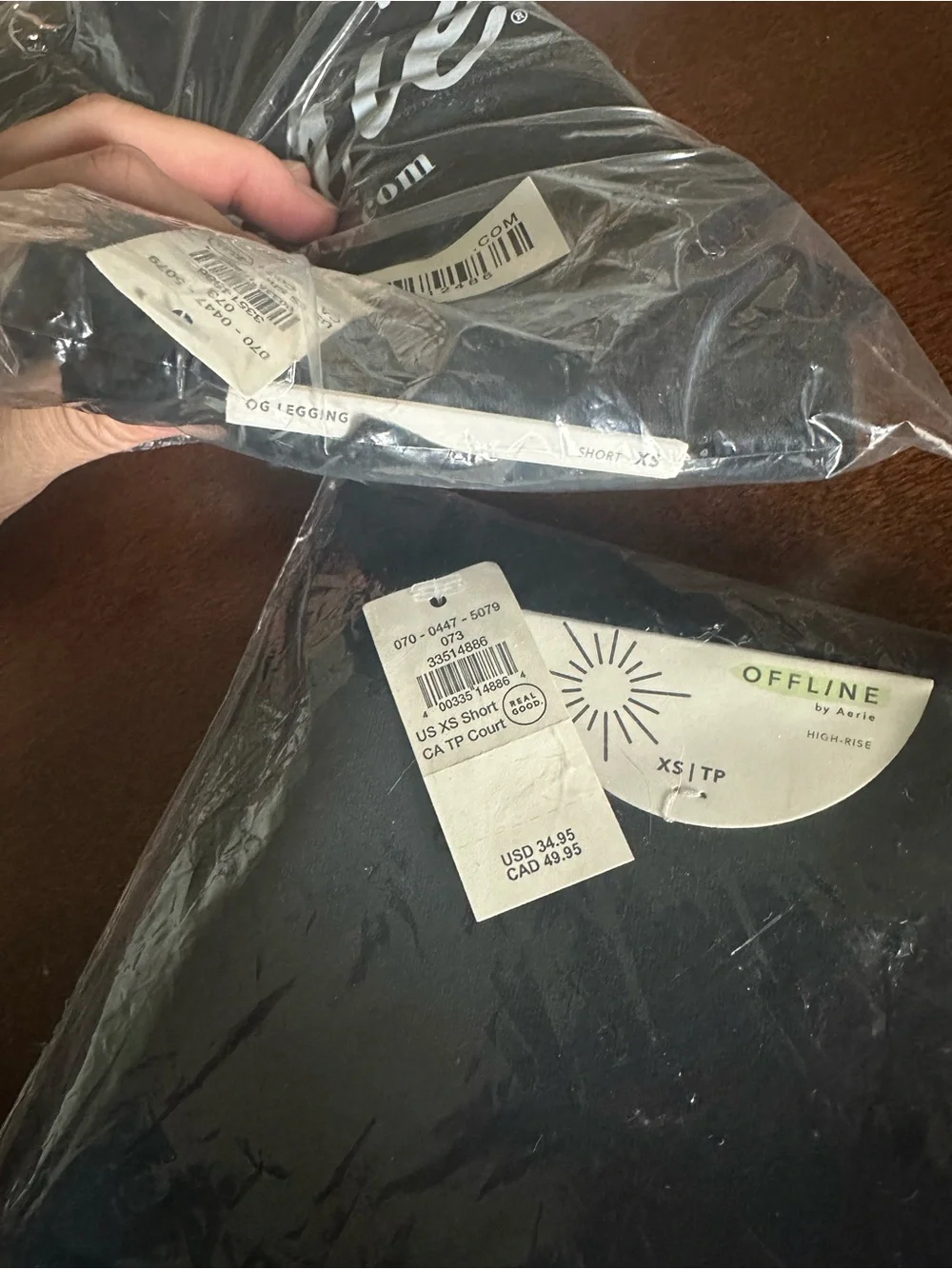 aerie Offline OG Black Leggings - High-Rise XS Short NWT - 2 pairs!